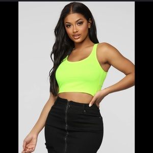 Neon crop top